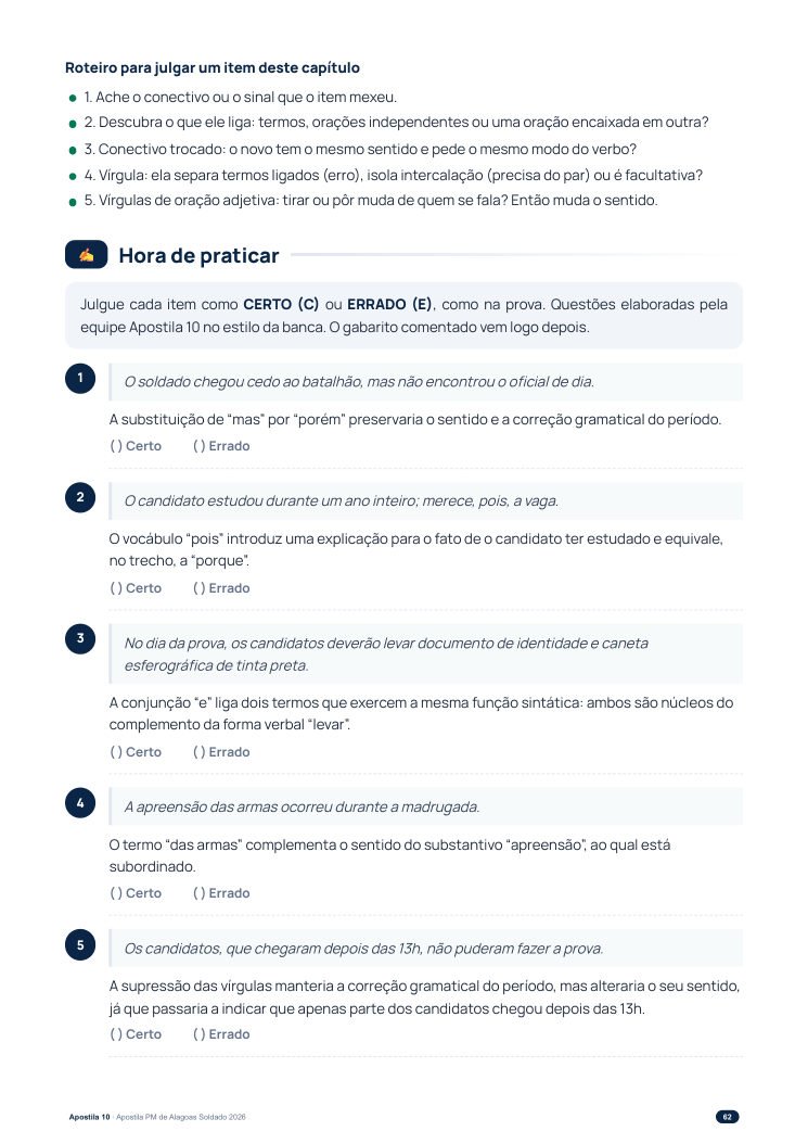 Página de questões