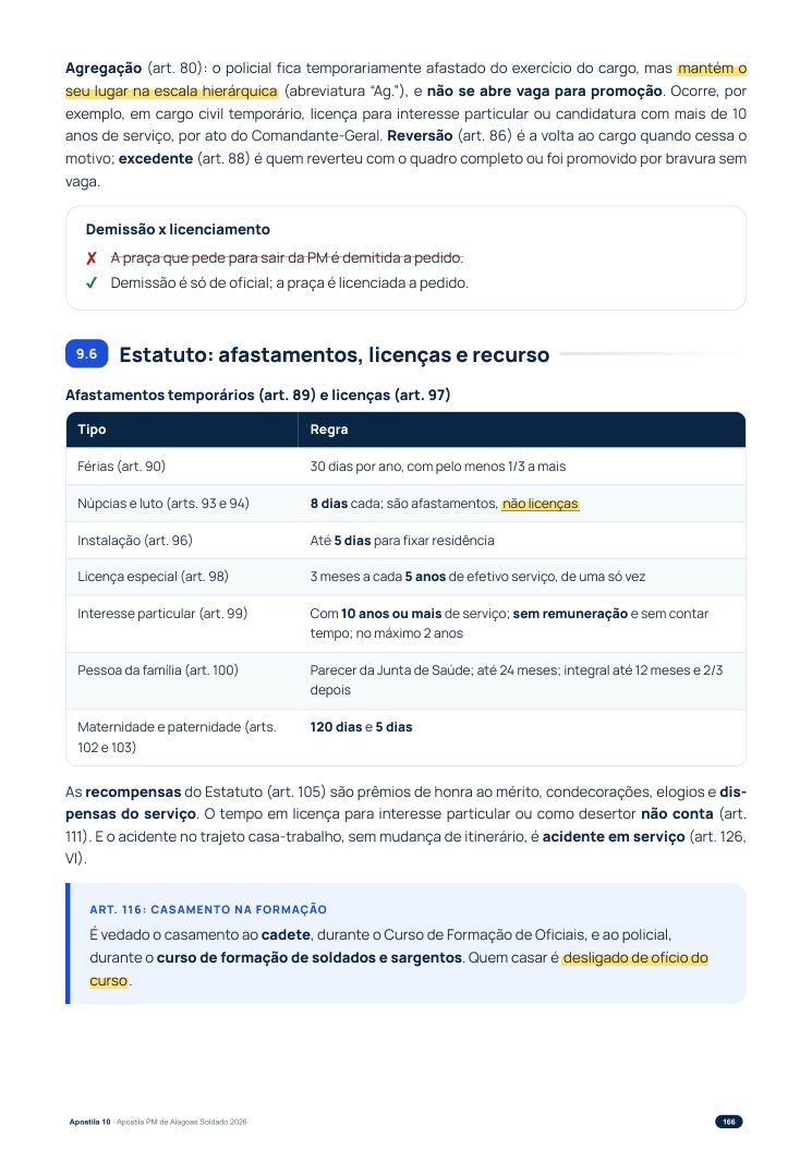 Página com quadro-resumo